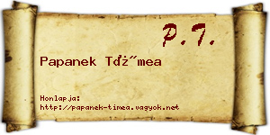 Papanek Tímea névjegykártya